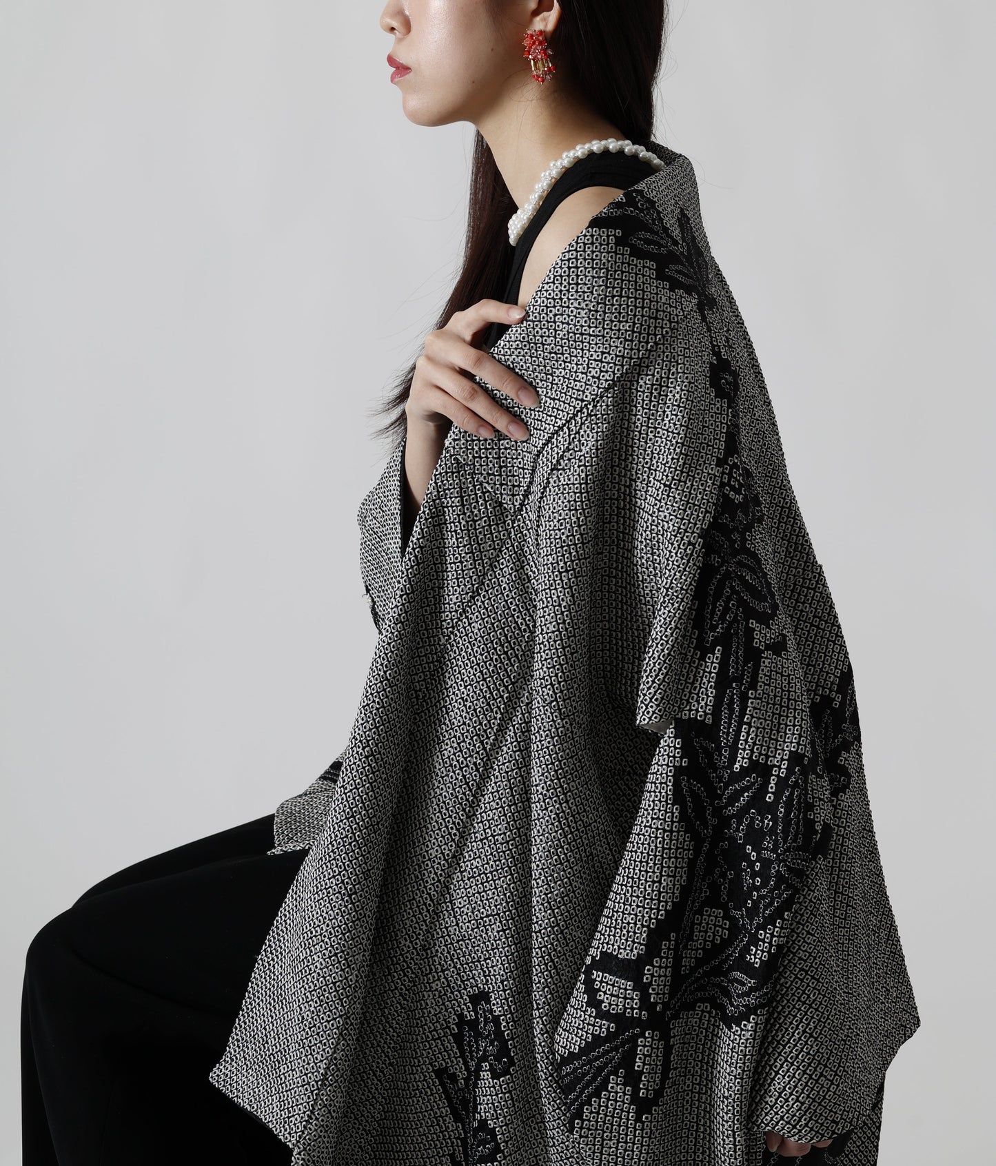 ABRIGO HAORI - Cárdigan Shibori